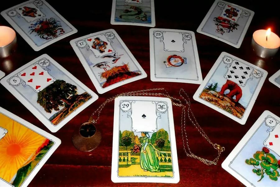 Оракул Ленорман Голубая Сова 36 карт мини / Oracle Lenormand Deck Tarot