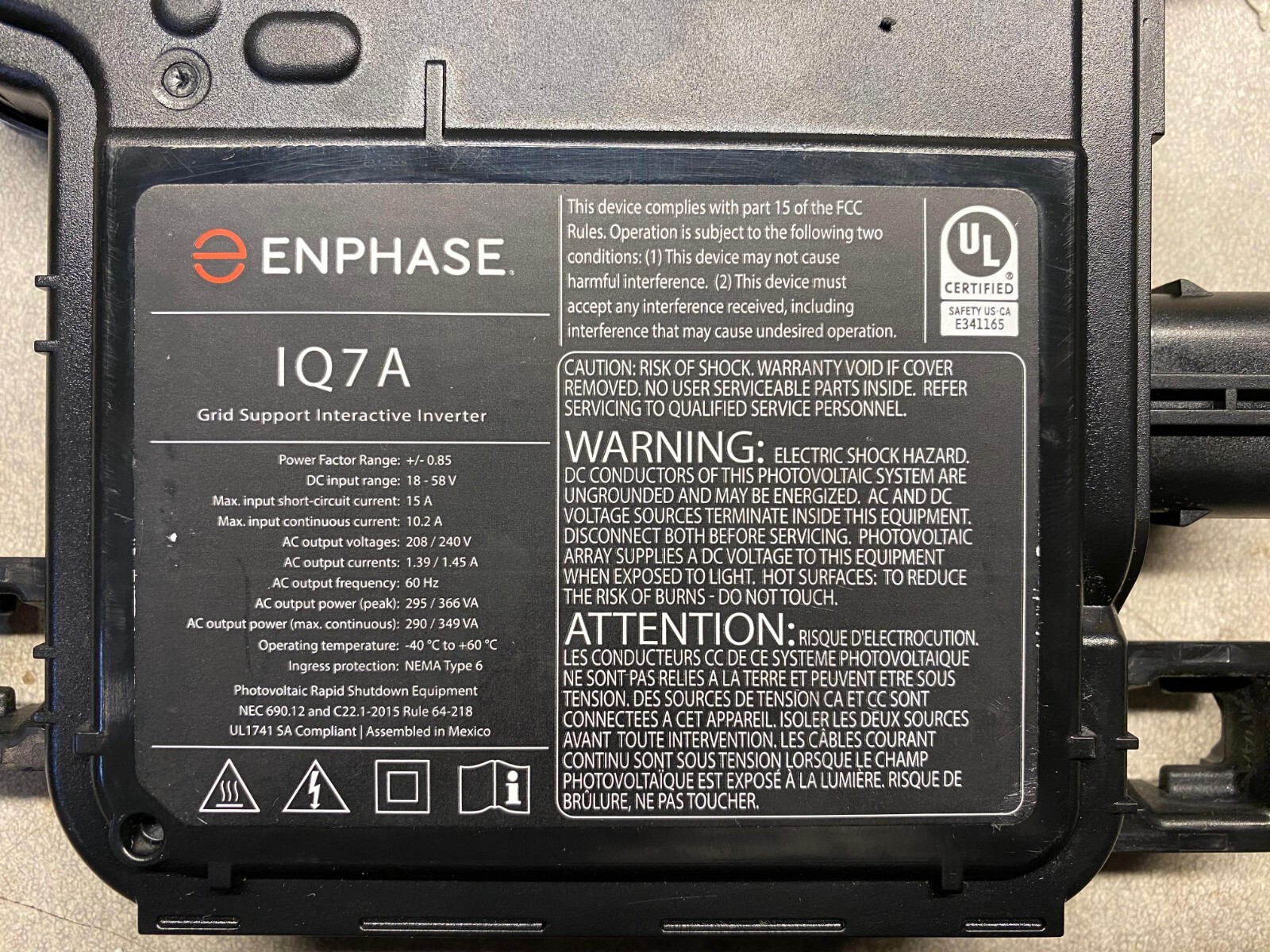 Enphase IQ7 A micro inverter with adapter MC4 Solar panel (IQ Cable DC AC)