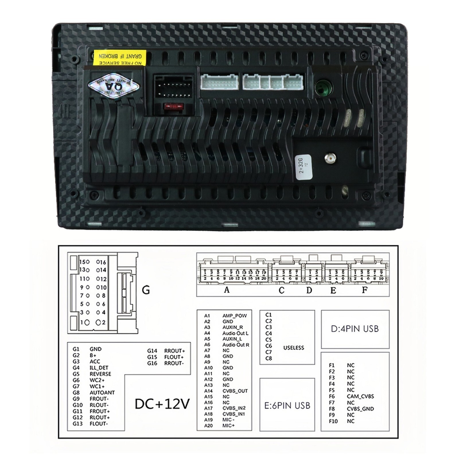 Apple Carplay For Toyota Corolla 2014-2016 Car Stereo Radio Android 14 GPS WIFI