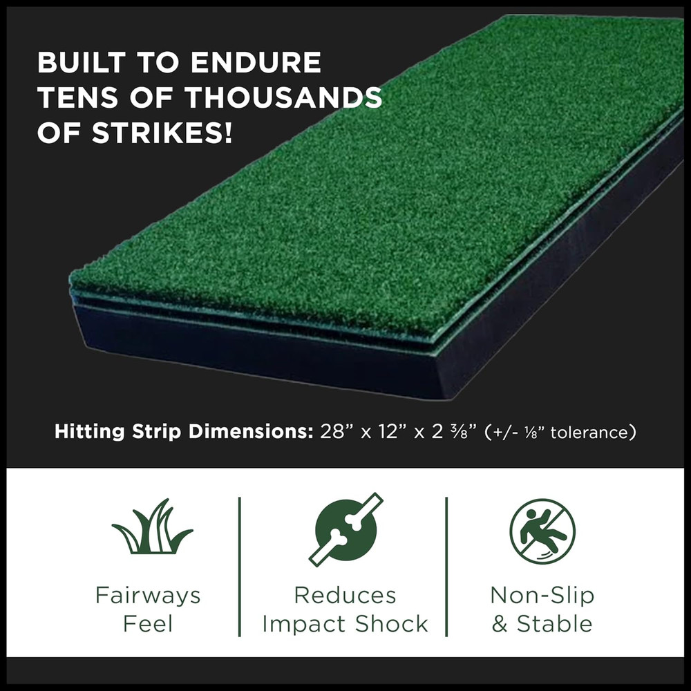 SIGPRO Professional Golf Hitting Strips - Realistic & Joint-Friendly Mat
