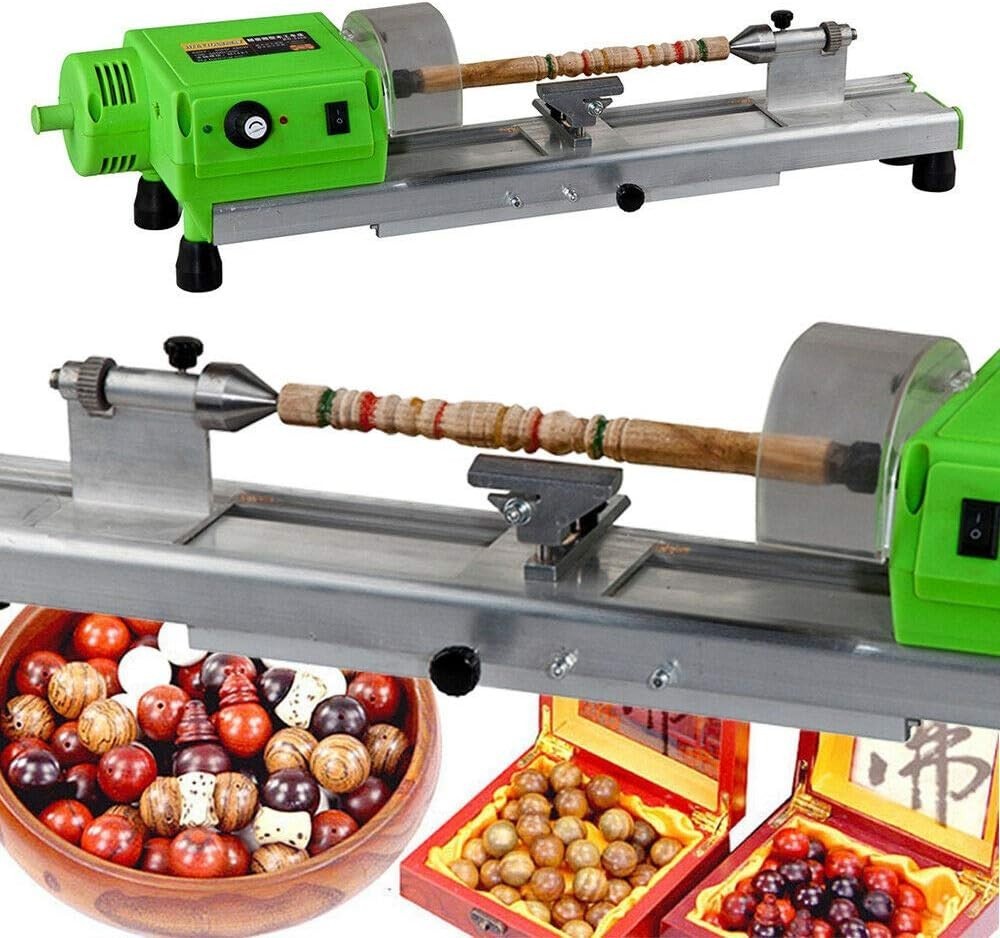 Compact Mini Wood Lathe with Variable Speed Control for DIY Crafts and Projects