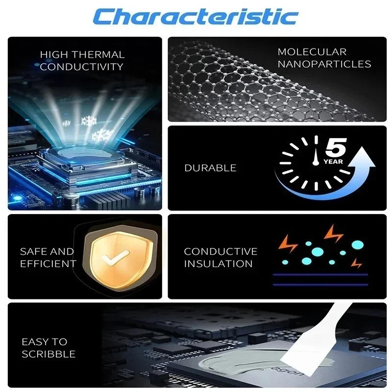 Cool Thermal Paste Silicone Grease 12.4W/MK with Scraper for PC CPU GPU