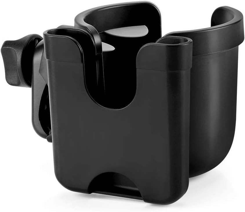 Compact Stroller Cup Holder with Phone Support - Versatile and Lightweight