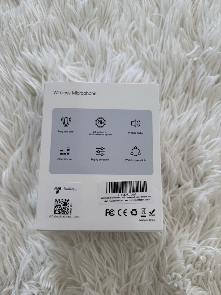 ECOMXIA Wireless Microphone Empty Box