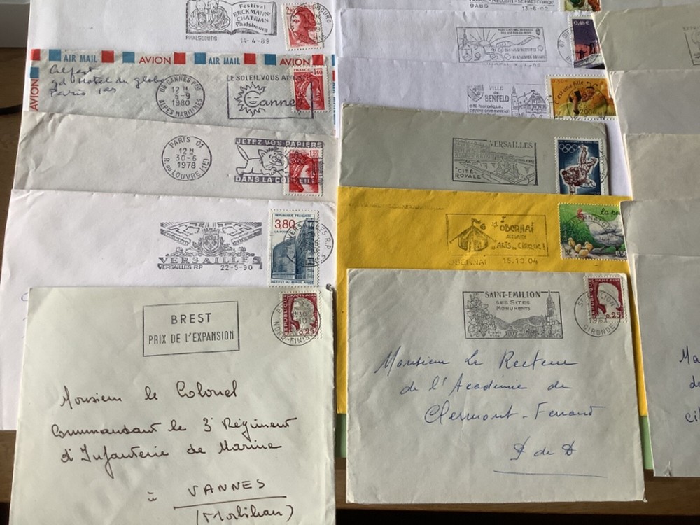 France Slogan cancelled covers 48 items Ref A1889