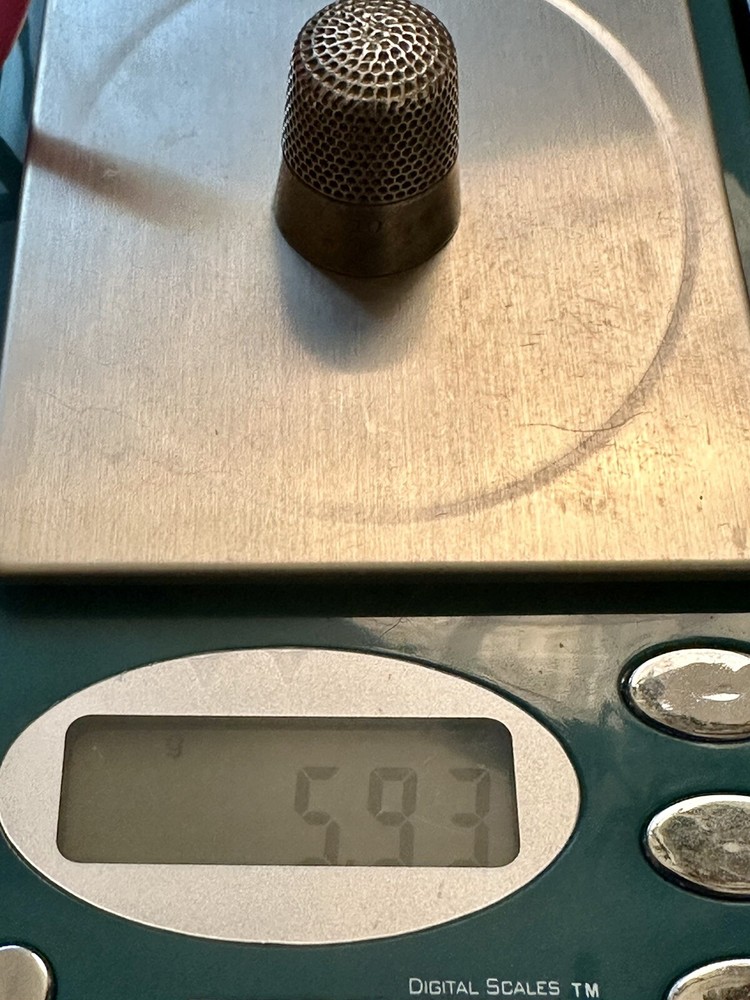 Vintage Sterling Silver Timble 10