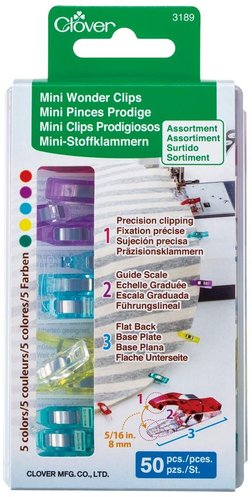 Clover Mini Wonder Clips (50 pcs. Assorted Colors)