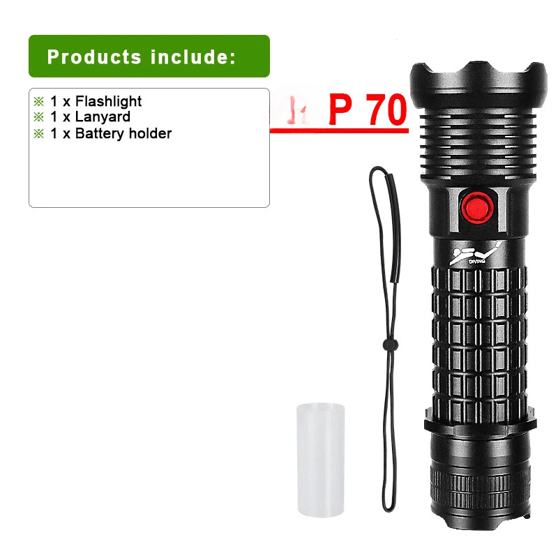 99000 Lumen LED Flashlight Professional Diving Flashlight Scuba Diving Light US