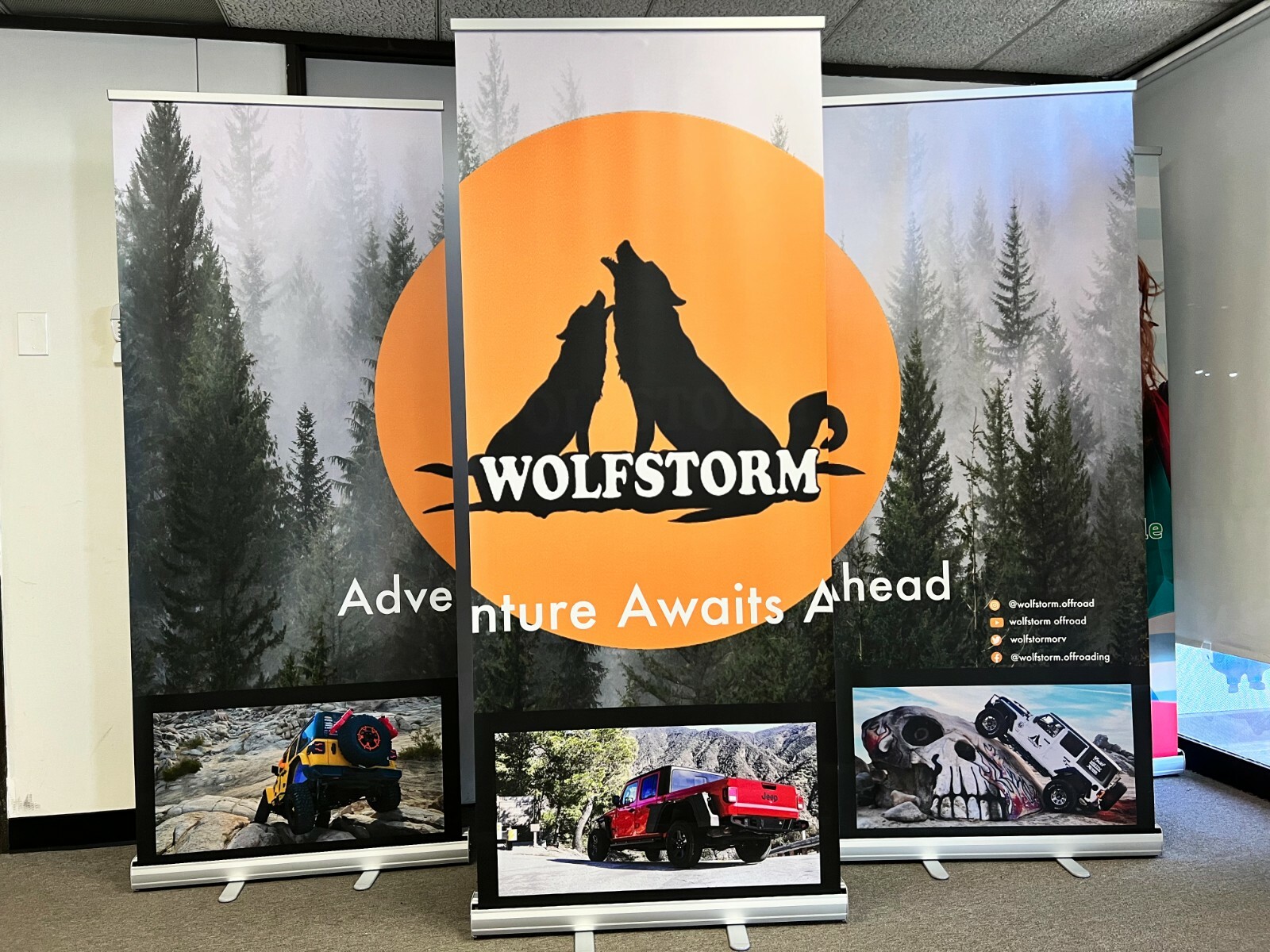 Customized Retractable Banner, Full Color Design with Stand and Travel case