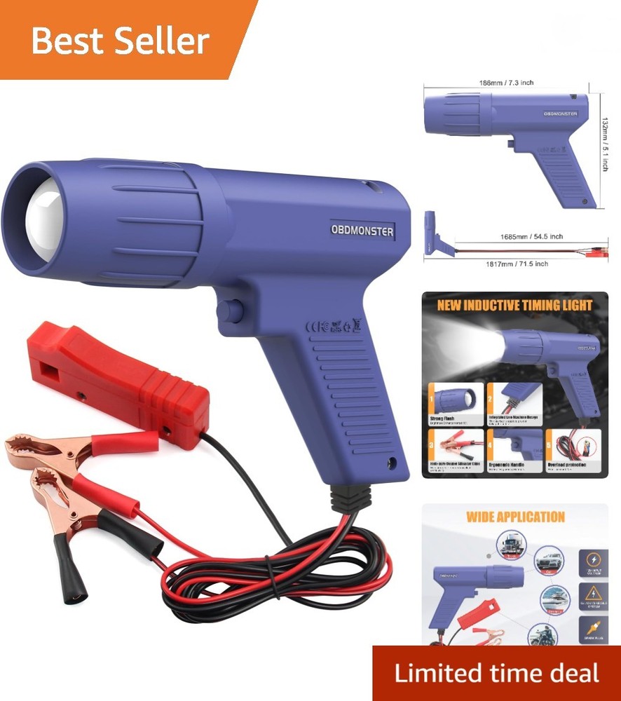 Pro Ignition Timing Light, 12V Engine Strobe Lamp Inductive Petrol Engine Tim...