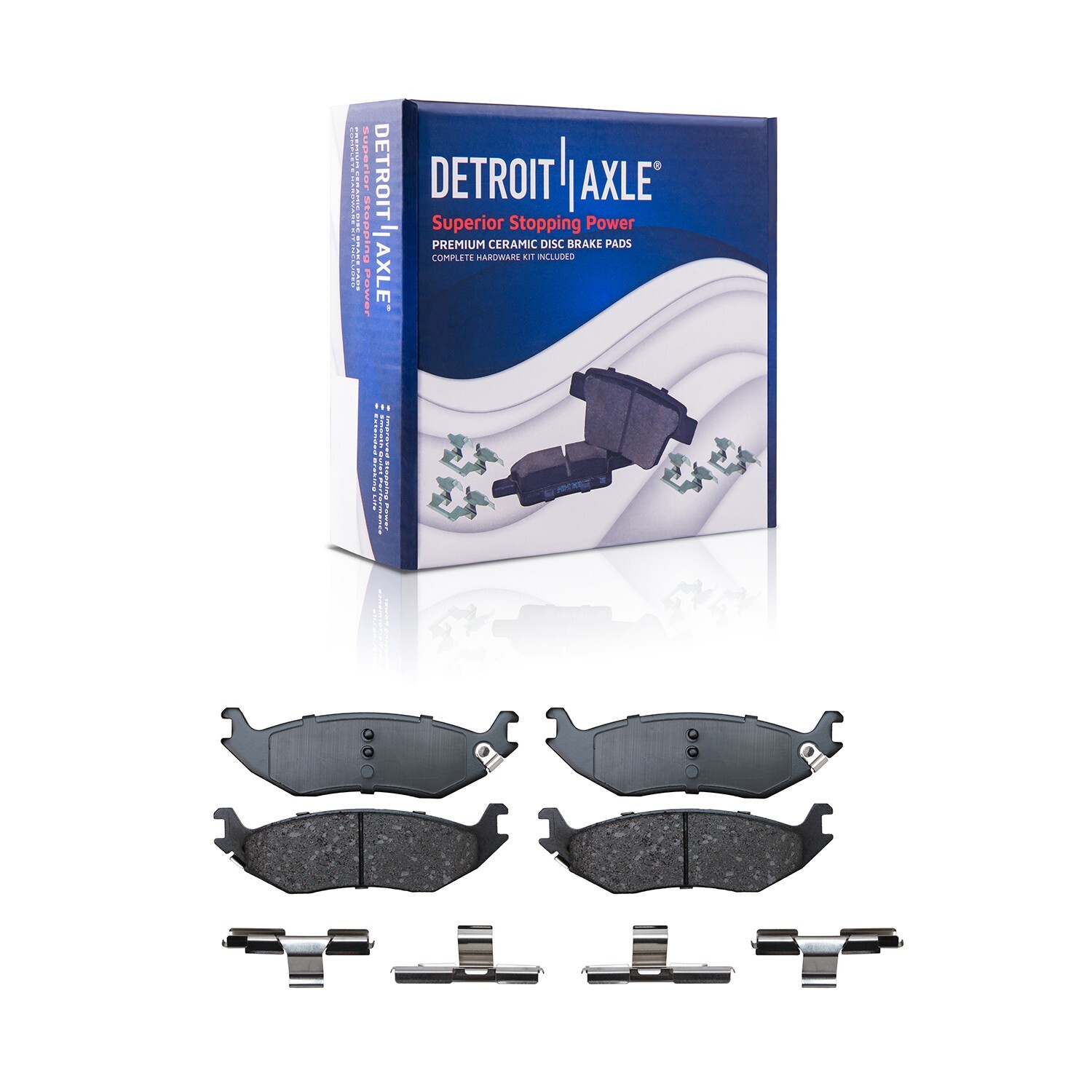 Front & Rear Drilled Rotors + Ceramic Brake Pads for Dodge RAM 1500 Durango