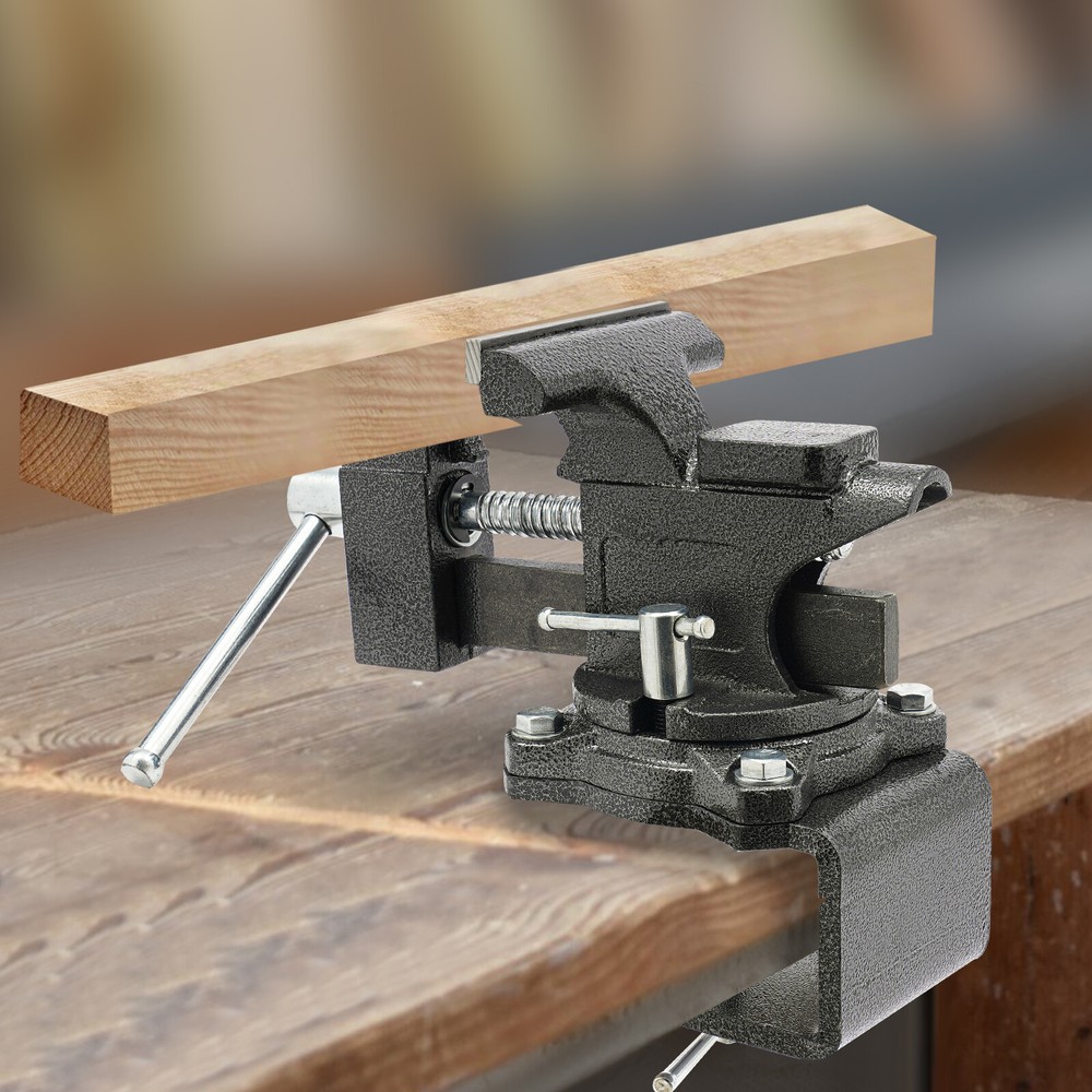 Heavy Duty Table Mount Bench Vise Multi-Purpose Workbench Rotation Table Vise