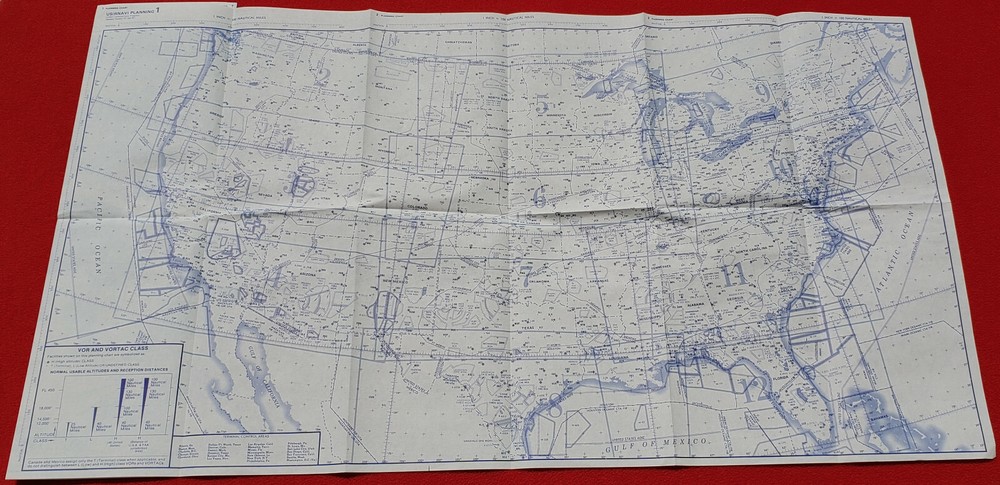 Seattle, Billings Navigation Charts Large (16" x 30") Map Suitable For Framing