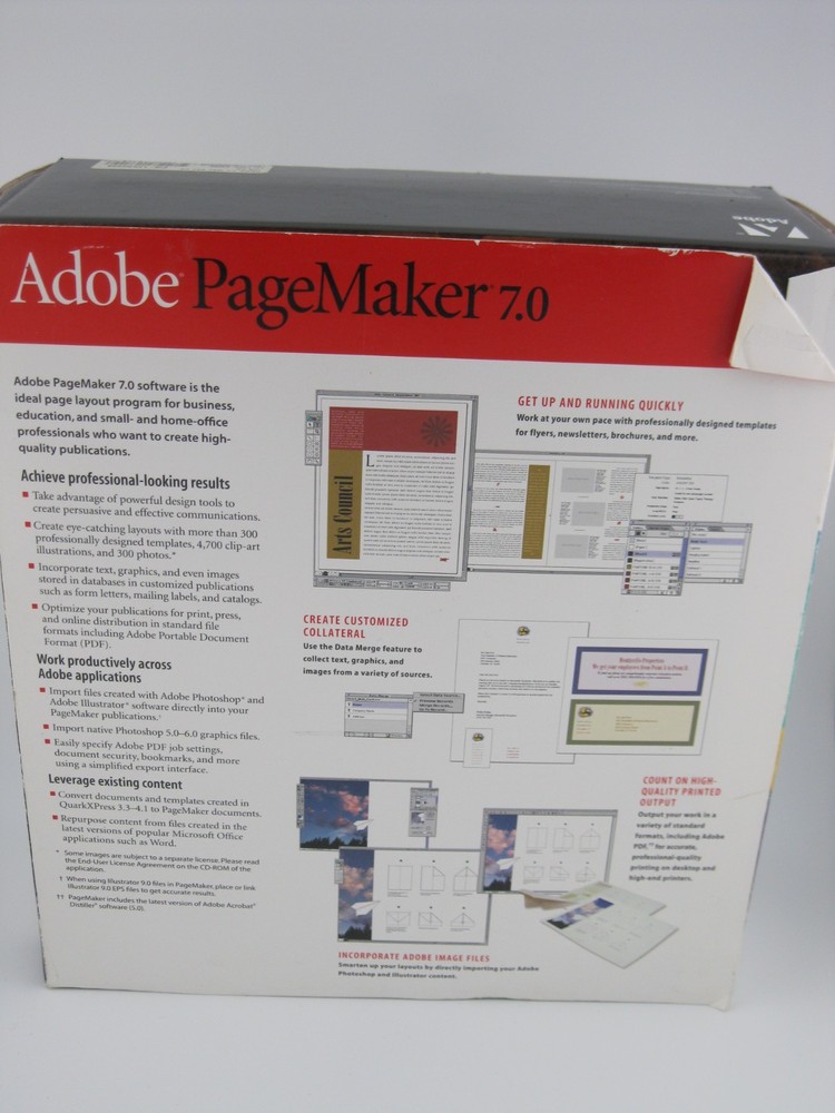 Adobe Pagemaker 7.0 - Mac Full Retail Boxed Edition w/ serial # & Video Workshop