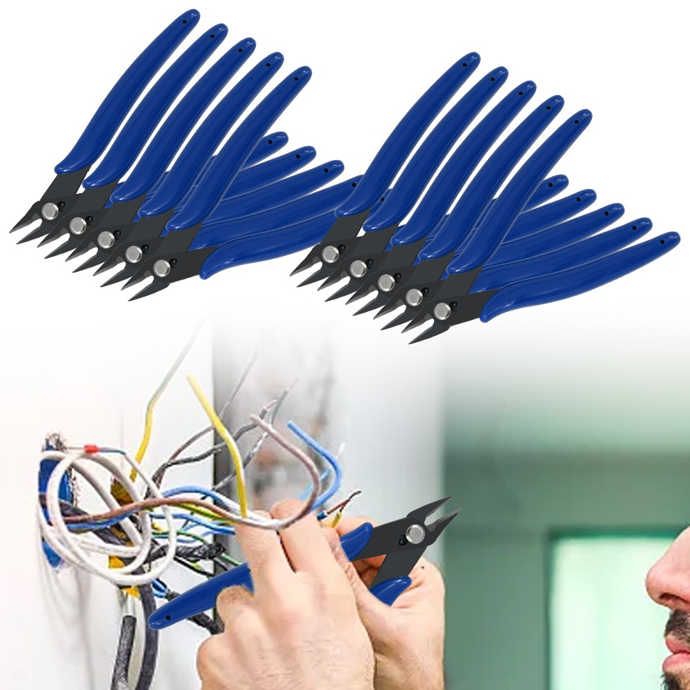 10PCS Micro Wire Cutters,170 Flush Cut Diagonal Side Cutting Plier Cable Nipper