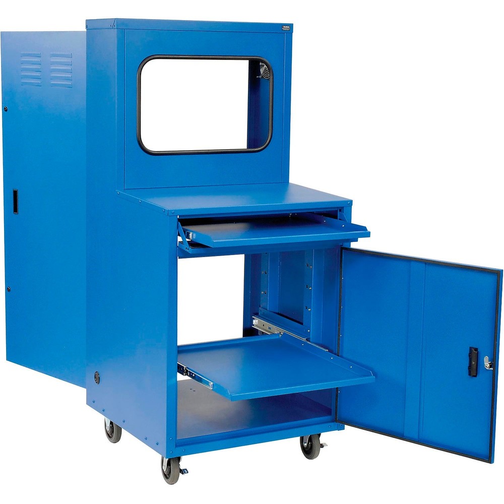 Deluxe LCD Industrial Computer Cabinet Blue Unassembled