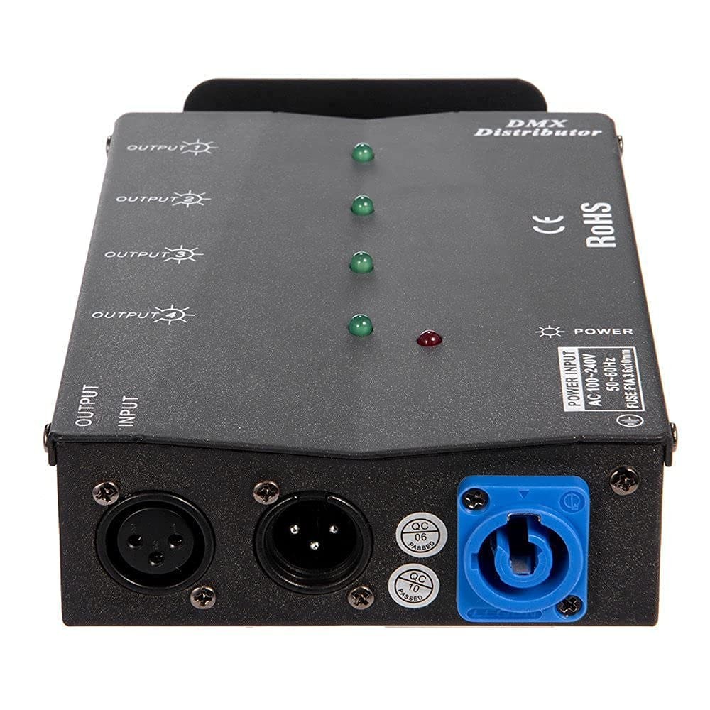 4way Isolated Dmx Splitter Amplifier Distributor With 3pin Outputs
