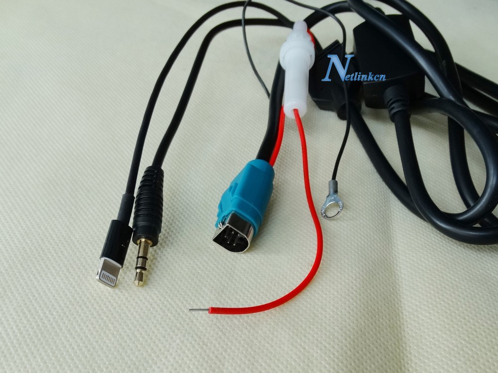 ALPINE KCE-236B AUX INTERFACE CABLE ADAPTER iPhone 5 5s 6 6S