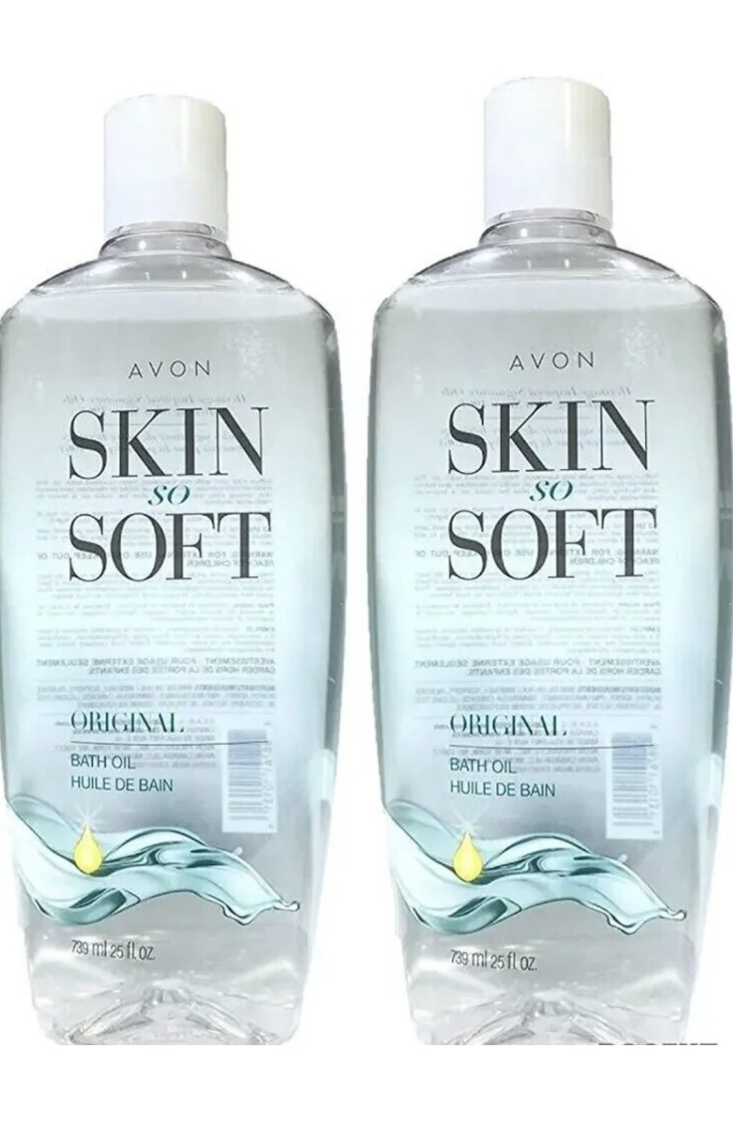 2 Avon Skin So Soft Bath Oil - 25oz Bonus Size