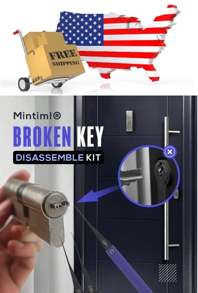 Broken Key Extractor Set Locksmith Tools for Lock Cylinder Key Removal