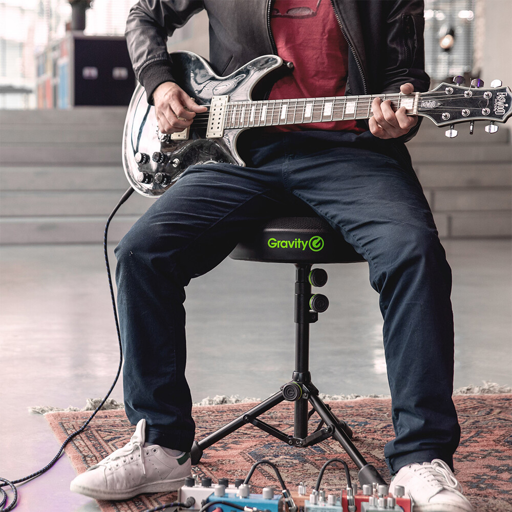 Gravity FD SEAT 1 Round Universal Foldable Music Stool Height Adjustable Studio