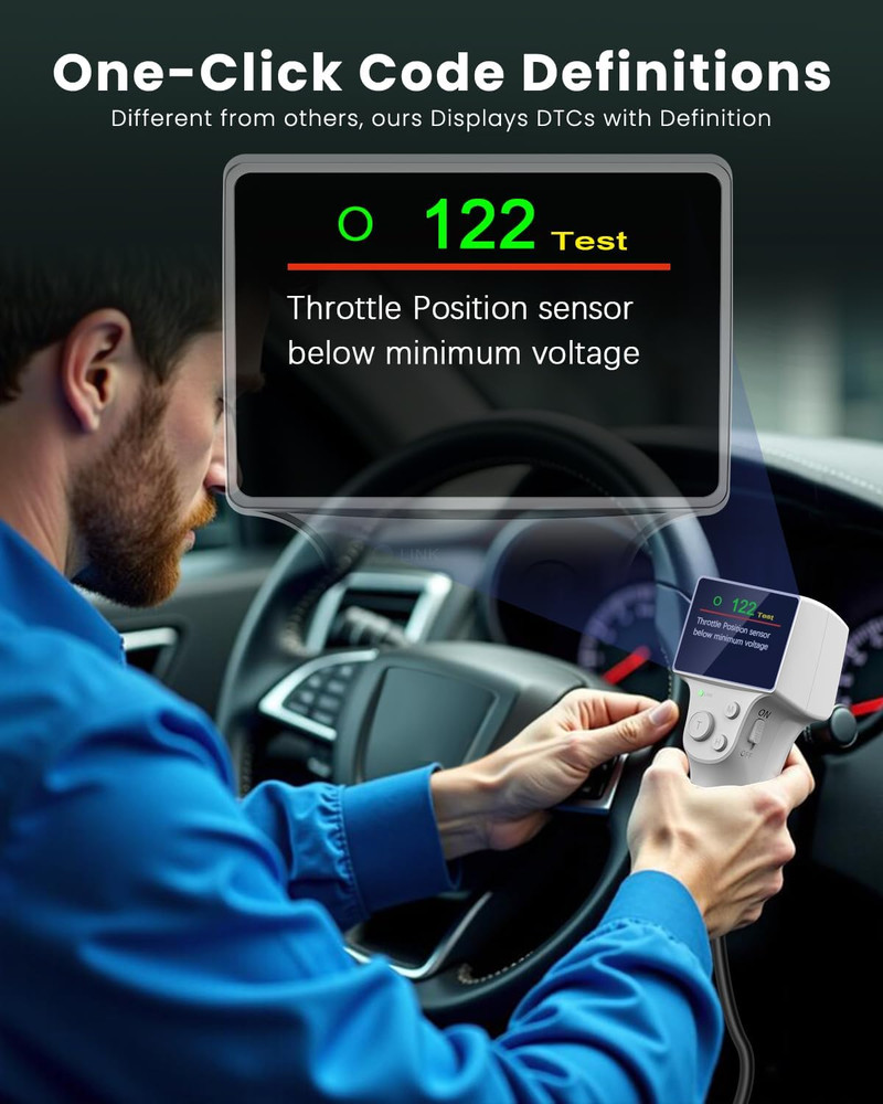 OBD1 Code Reader Compatible with Ford, 2 in 1 Digital OBD 1 Scanner with Built-I