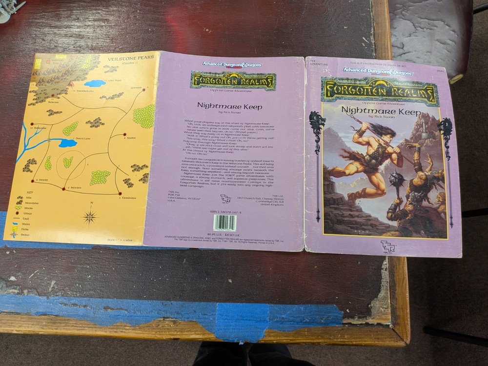 Nightmare Keep W/ Map 9341 AD&D 2ND Edition Fa2 TSR