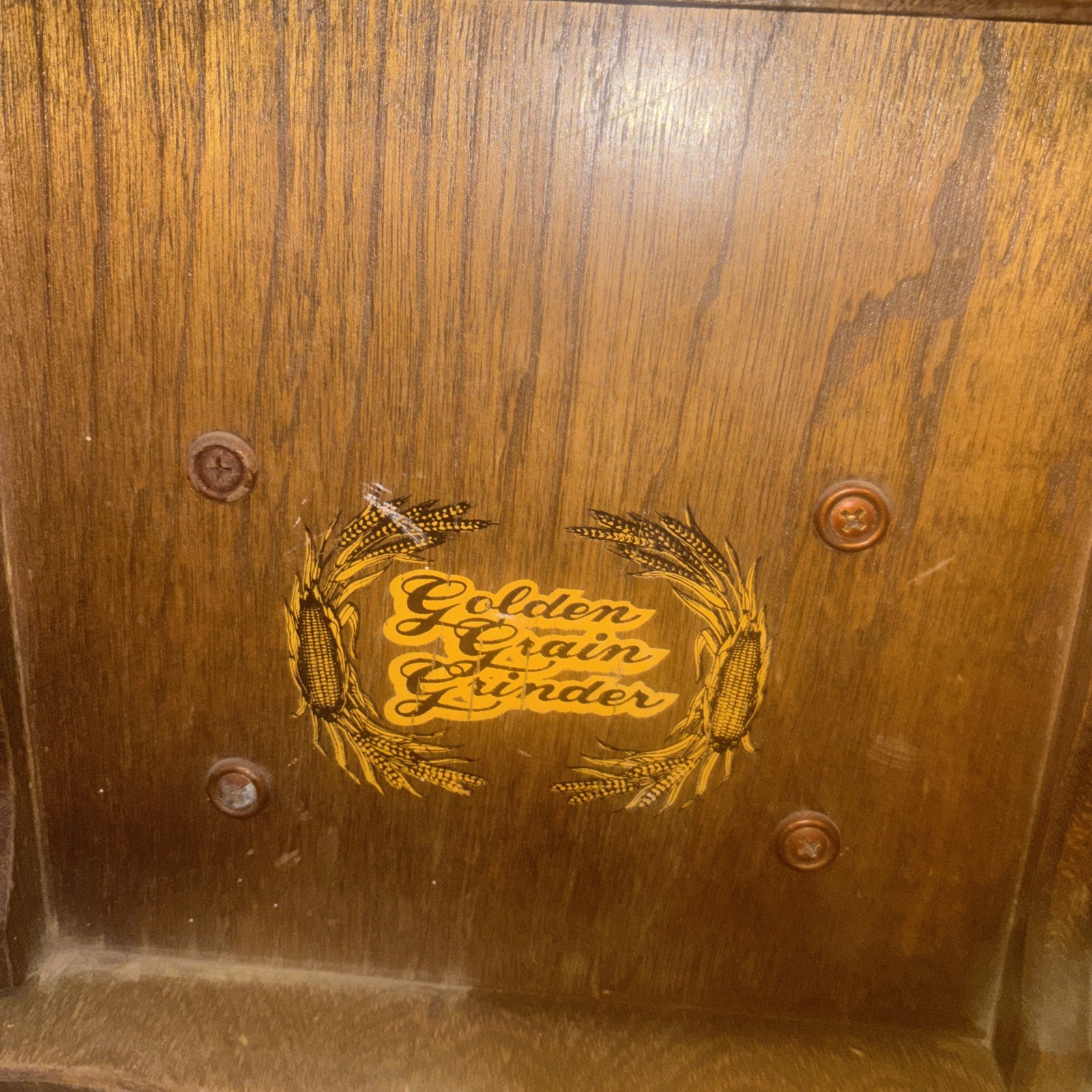 Golden Grain Grinder Wheat Grinder Dayton 3/4 HP Motor W/Wood Cabinet WORKS