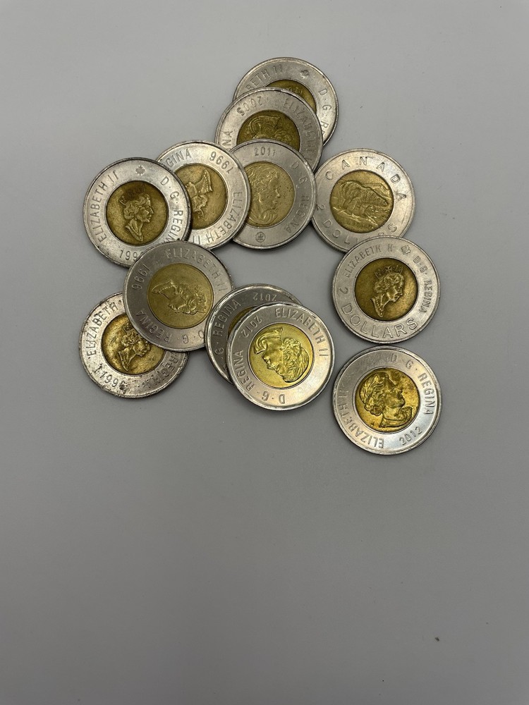 12 Canadian Two Dollar Circulated Coins