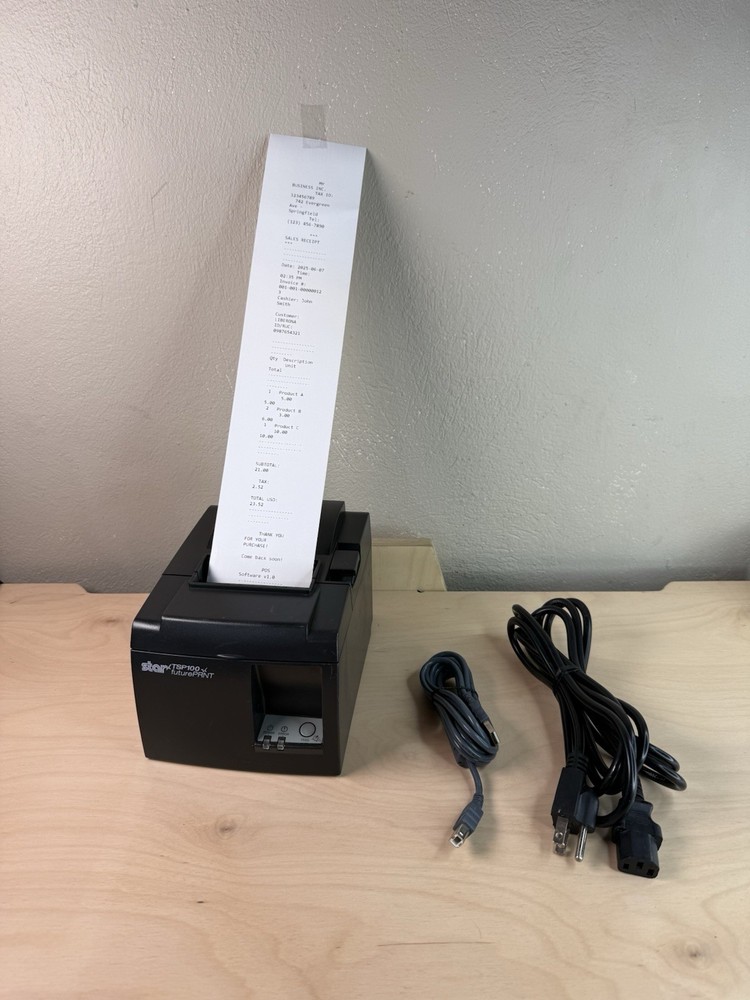 Star Micronics TSP100 futurePRNT Thermal POS Receipt Printer
