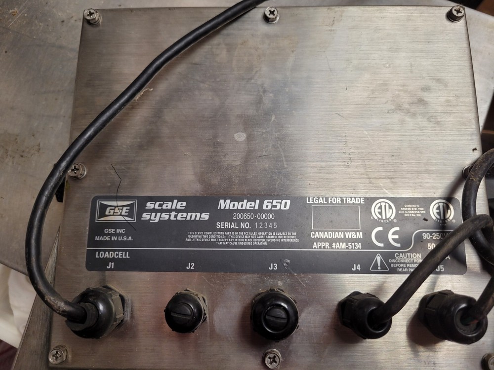 GSE Model 650 Programmable Digital Weight Indicator Floor Scales
