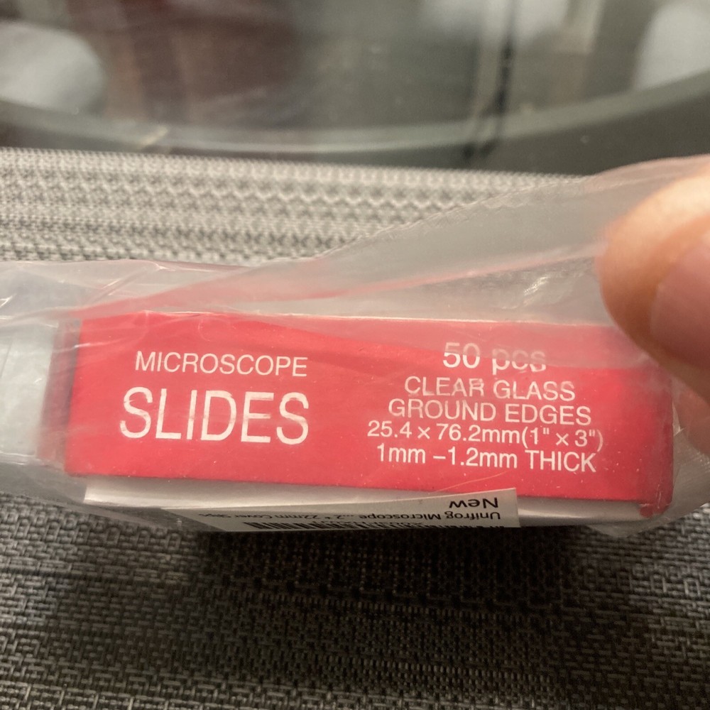 50 Blank Glass Microscope Slides & 100 Cover Slips for Experiments and Analysis