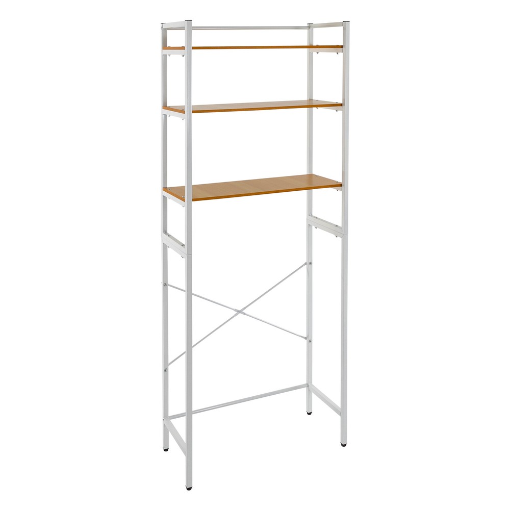 White 3-layer wave wheel (69cm) bathroom washing machine storage rack NEW