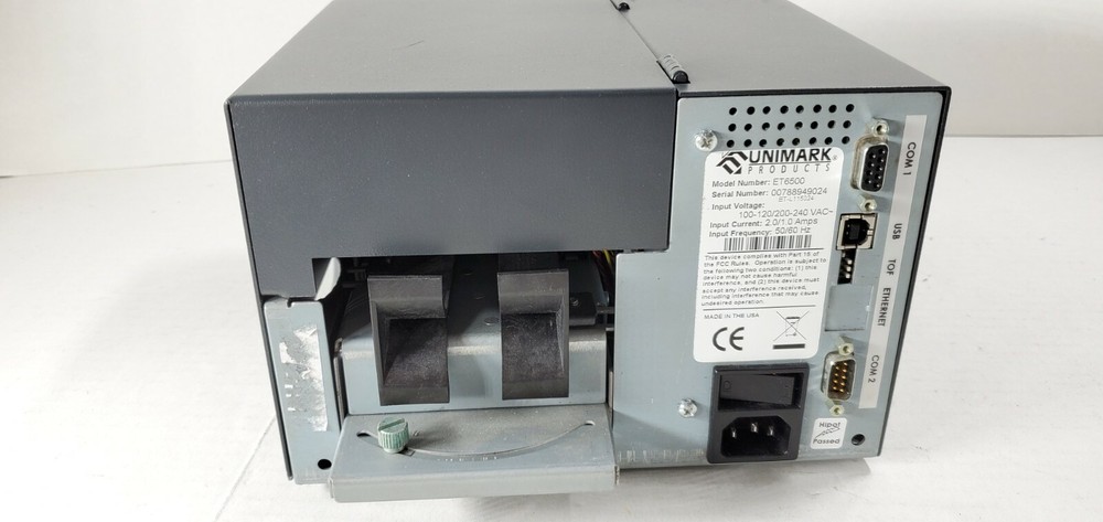 UNIMARK ET6500-DLRF Multi-Purpose Tag Printer TESTED