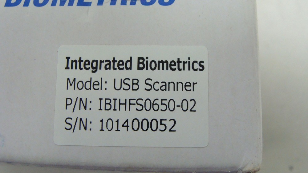Integrated Biometrics USB Scanner IBIHFS0650-02