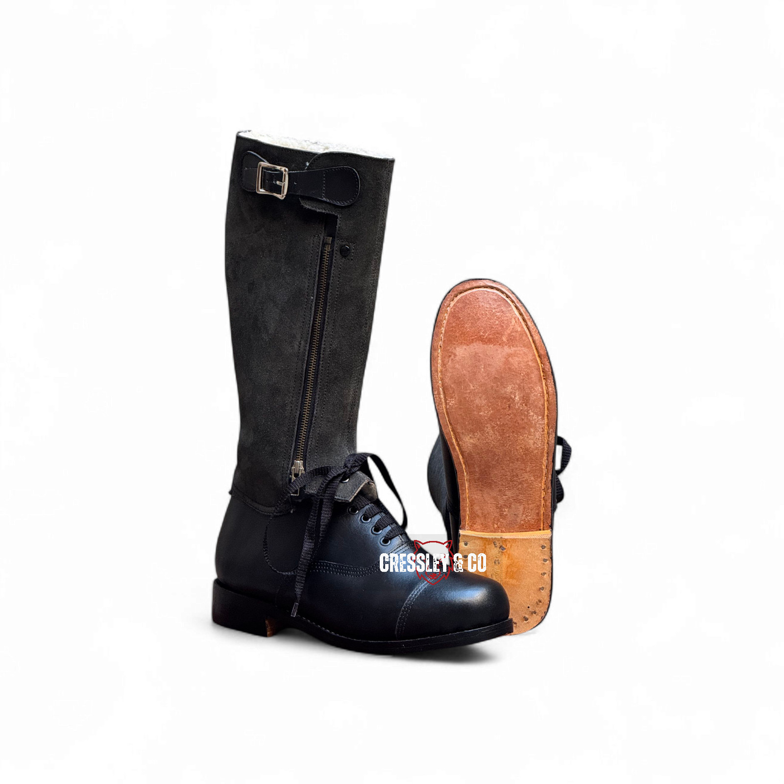 WW2 RAF 1943 Pattern Flying Boots – Reproduction by CressleyCo, Made To Size