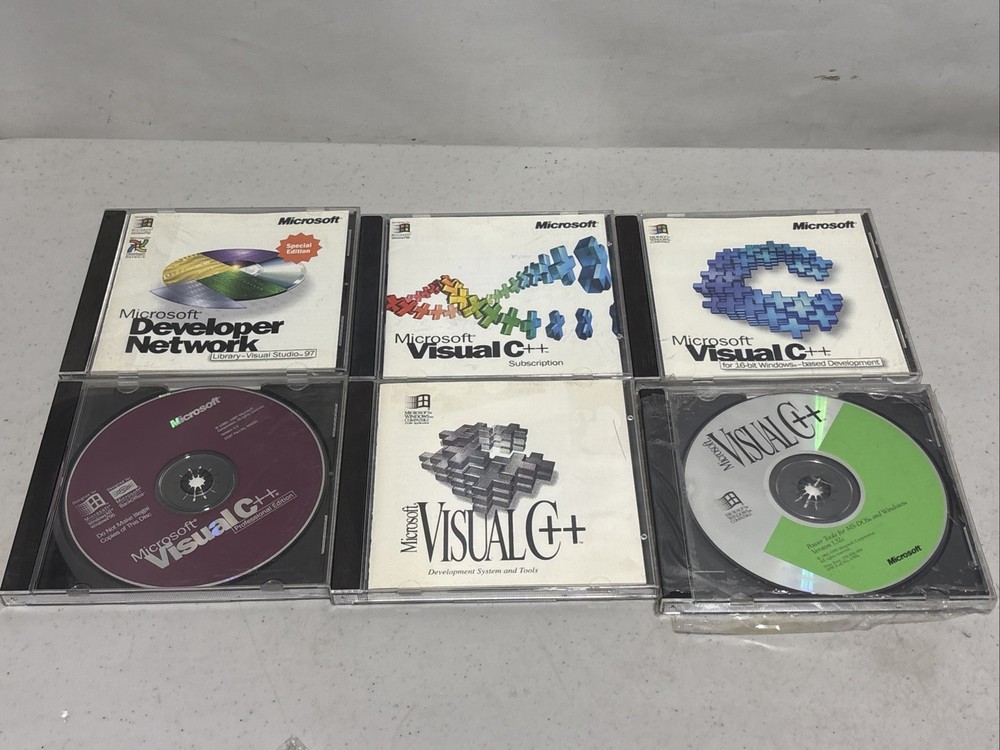 6 Microsoft Visual C++ for 16 bit Windows Versions CD Developer Net Lot