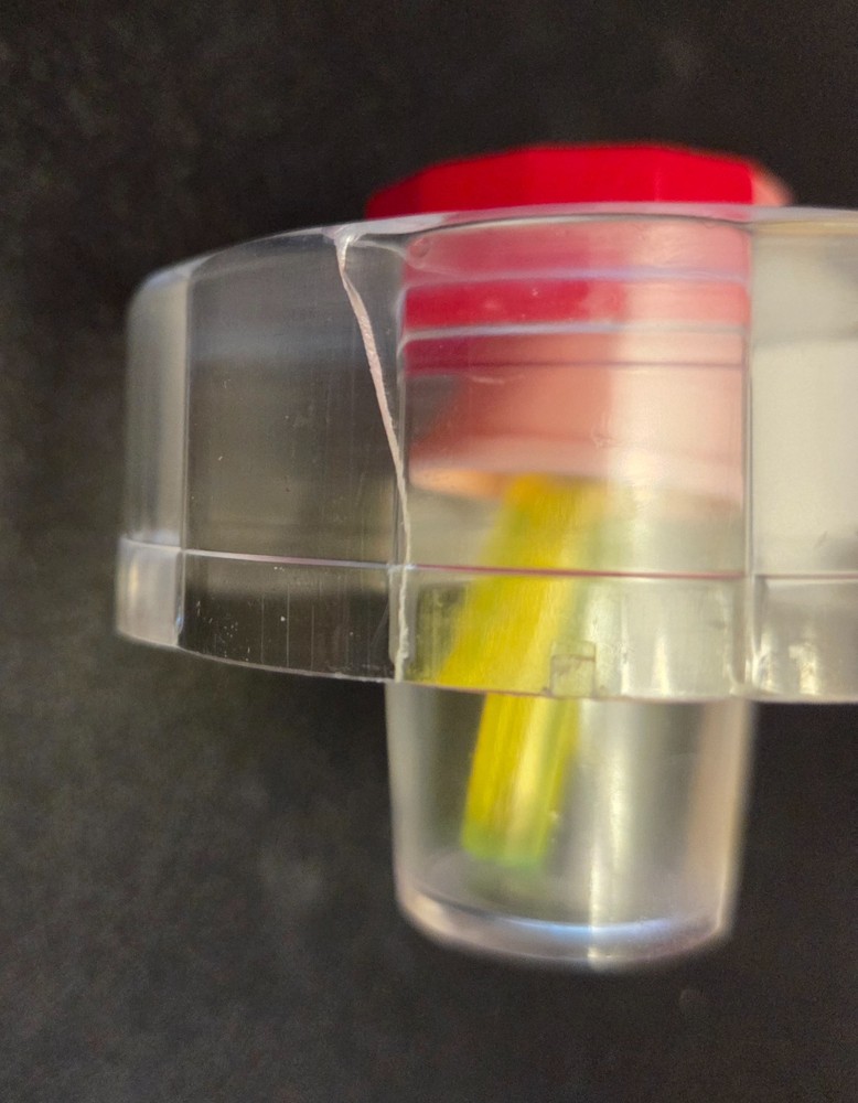 1970's Thread Holder. Transparent Container for 12 Thread