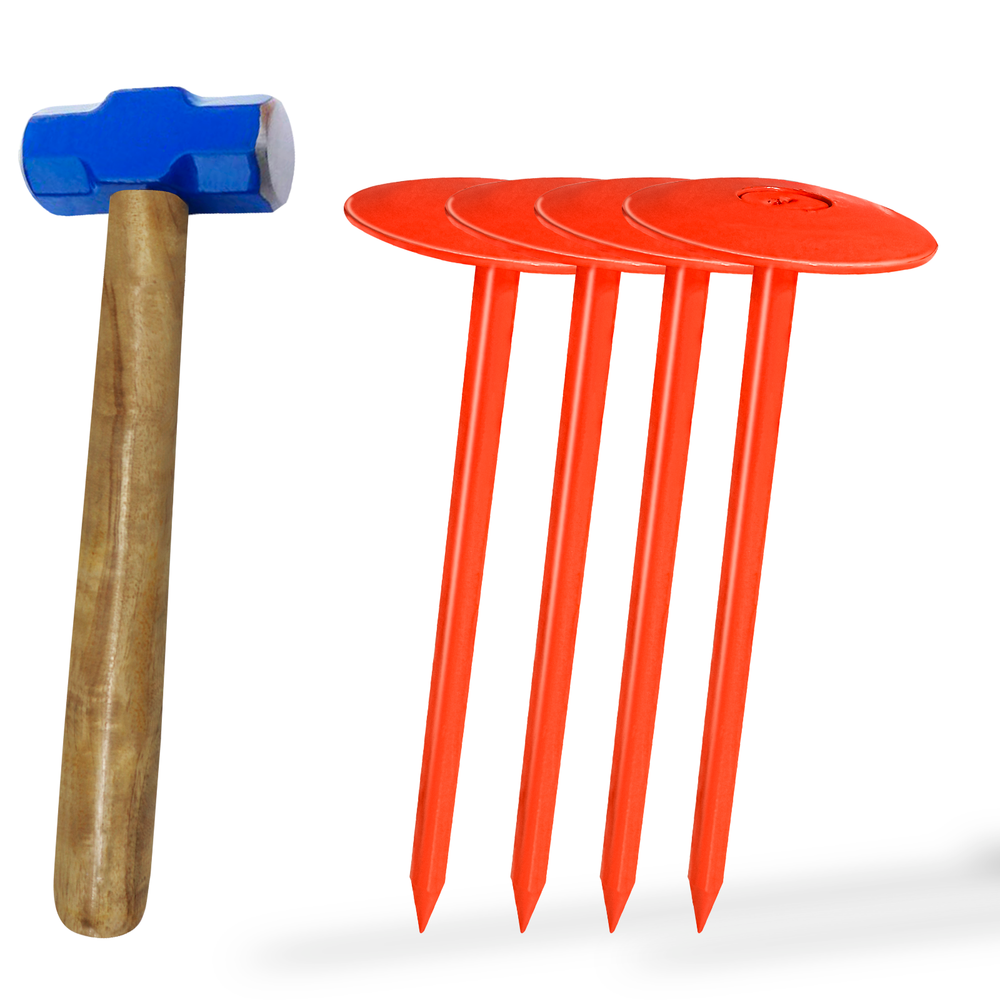 FEBTECH-Septic Tank Marker-3.5" x 7"-Pack of 4 Pcs + 1 Pc Hammer