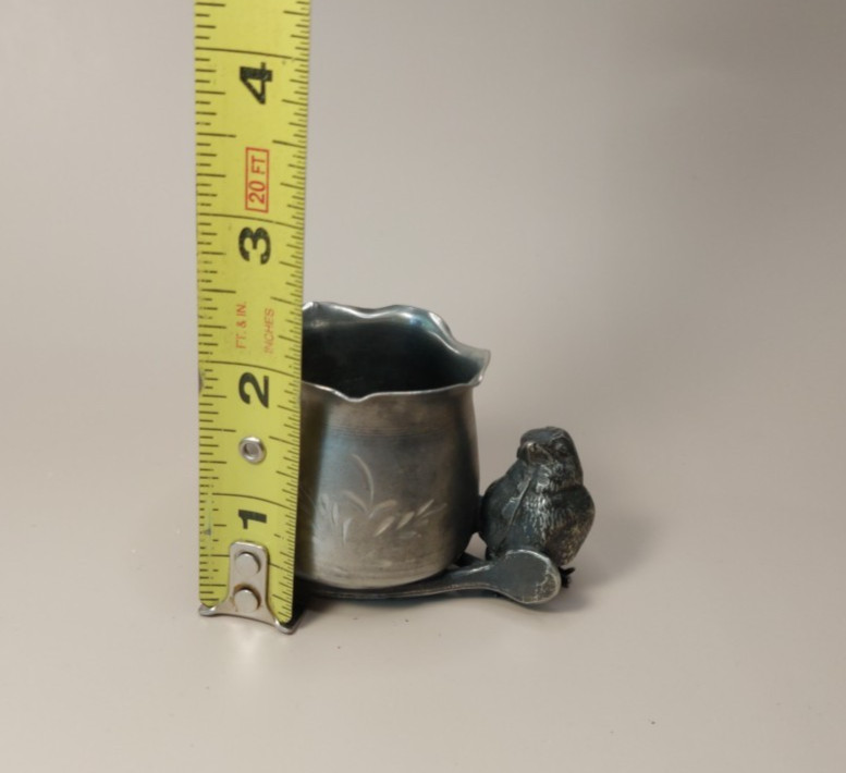 Vintage Warren Silver Plate Co Bird Wishbone Figural Toothpick Holder #346