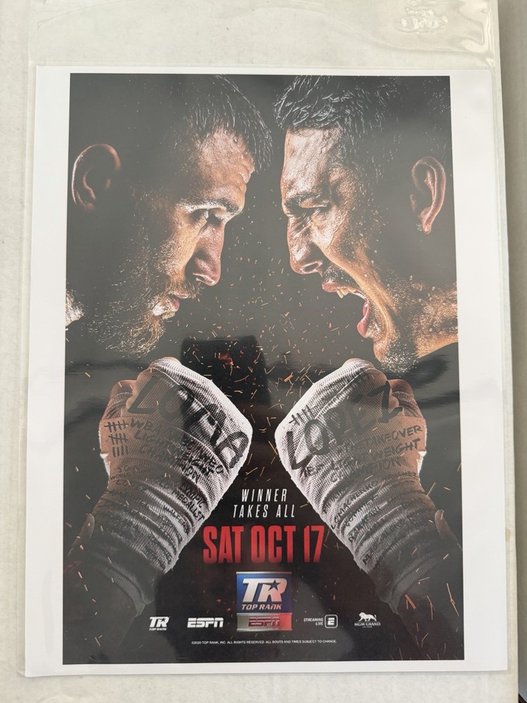 Teofimo Lopez vs Vasiliy Lomachenko Boxing Rare Program Limited Edition 2020