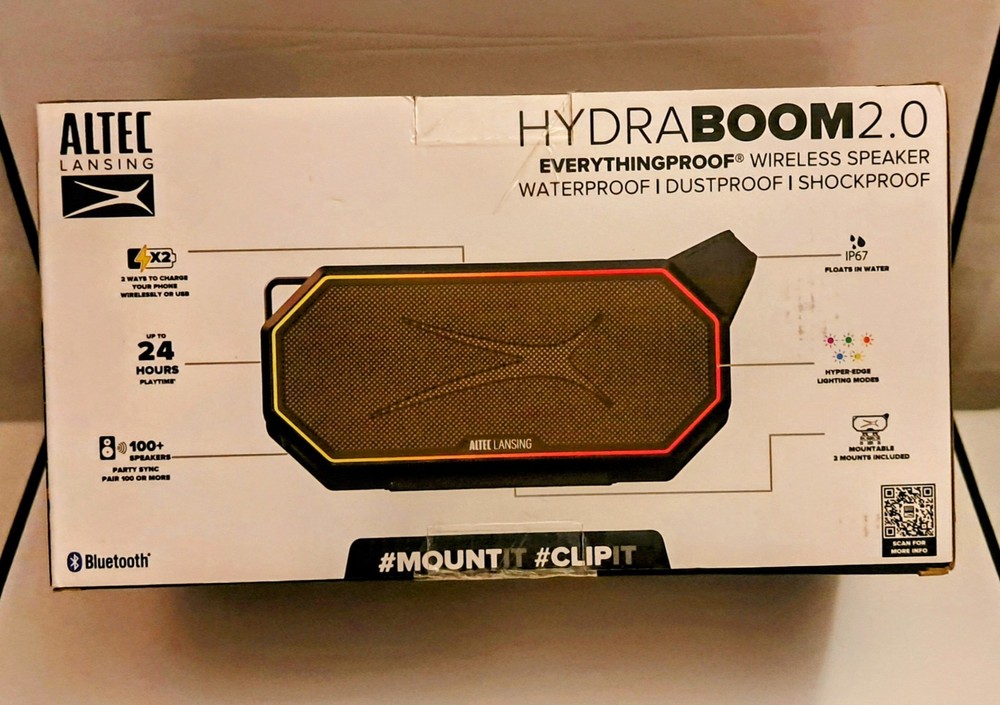 Altec Lansing HydraBoom 2.0 Bluetooth Speaker - Black