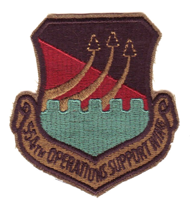 U.S.A.F.  US Air Force 554th Operations Support embroidered shoulder patch flash