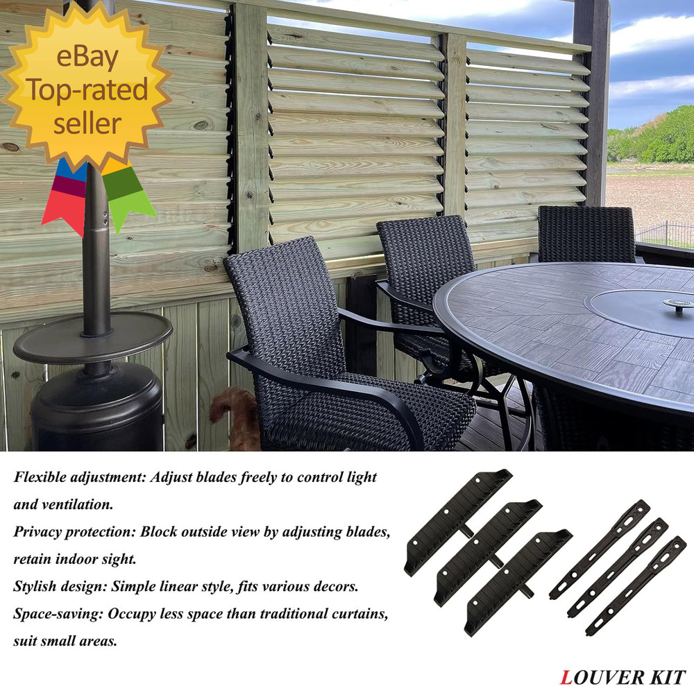 Louver Bracket Kit Deck Sunblind System Shutters Hardware System for Windows Gar