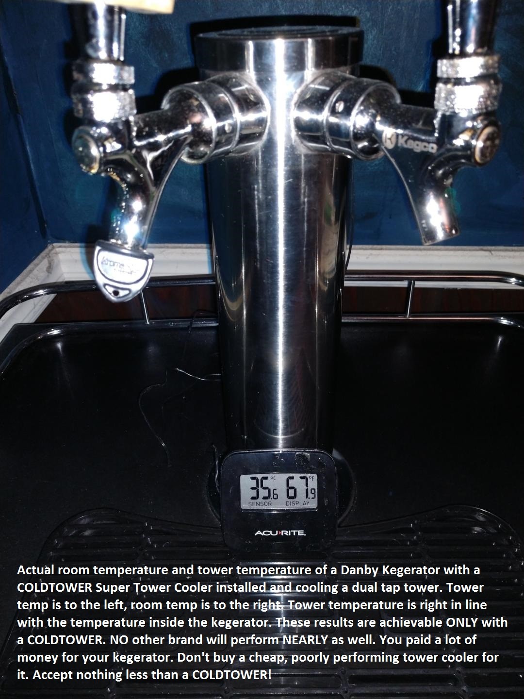 COLDTOWER Kegerator Super Beer Tower Cooler/Kegerator Fan