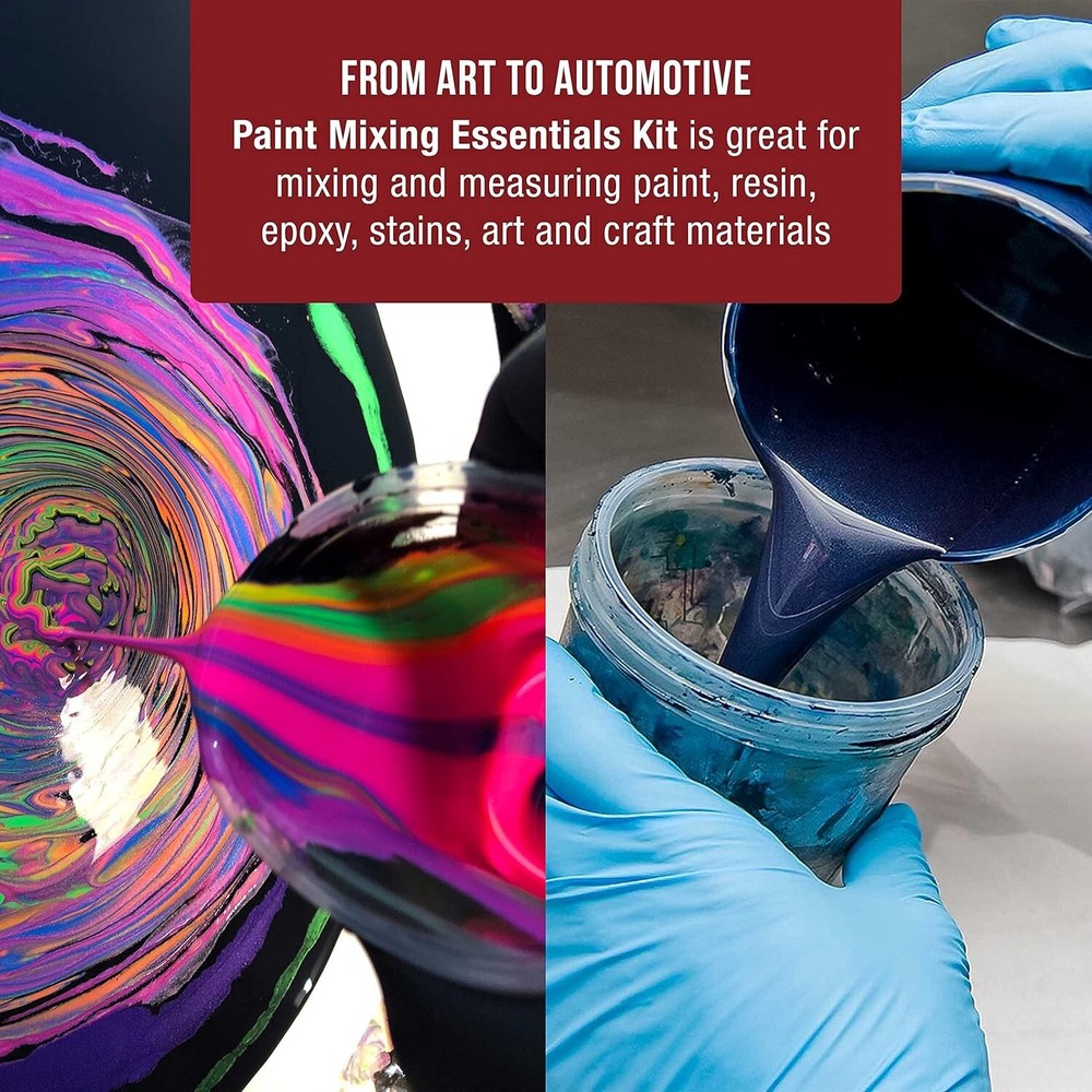 Versatile Paint Mixing Essentials in Durable Cups - 12 Piece Comprehensive Kit