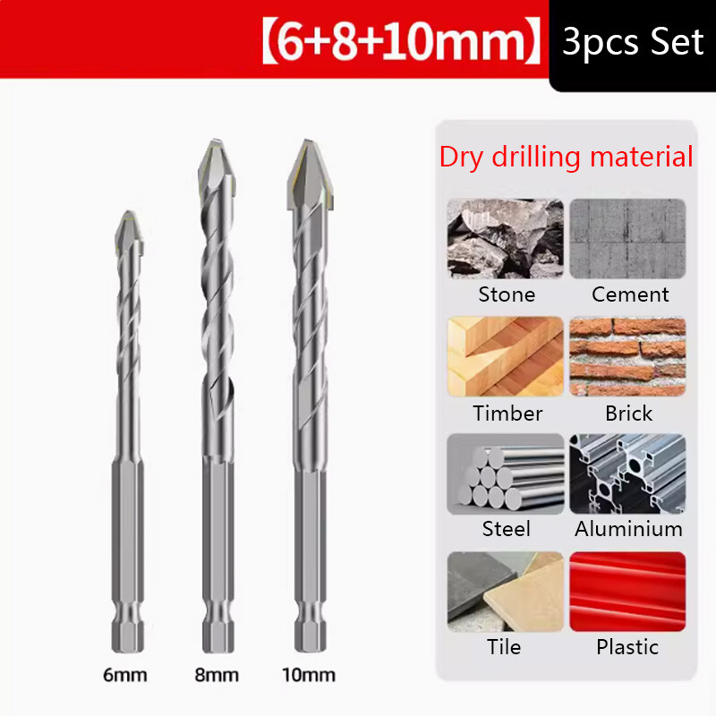 6mm-12mm Multifunction Drill Bit Eccentric Drill Crooked Head for Drilling Tile