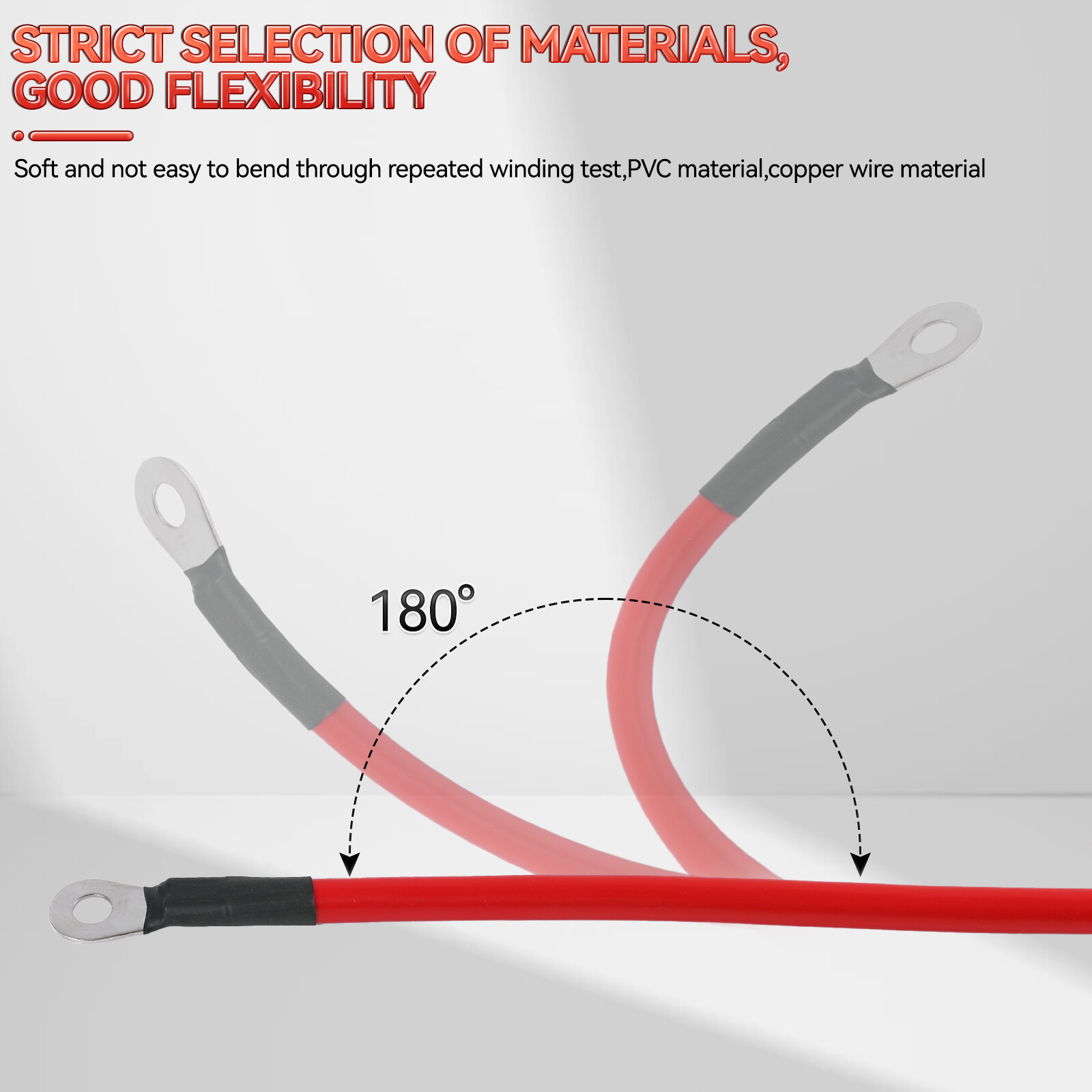 Battery Inverter Positive Negative Cables Set 4 AWG 4 Gauge Pure Copper For RV