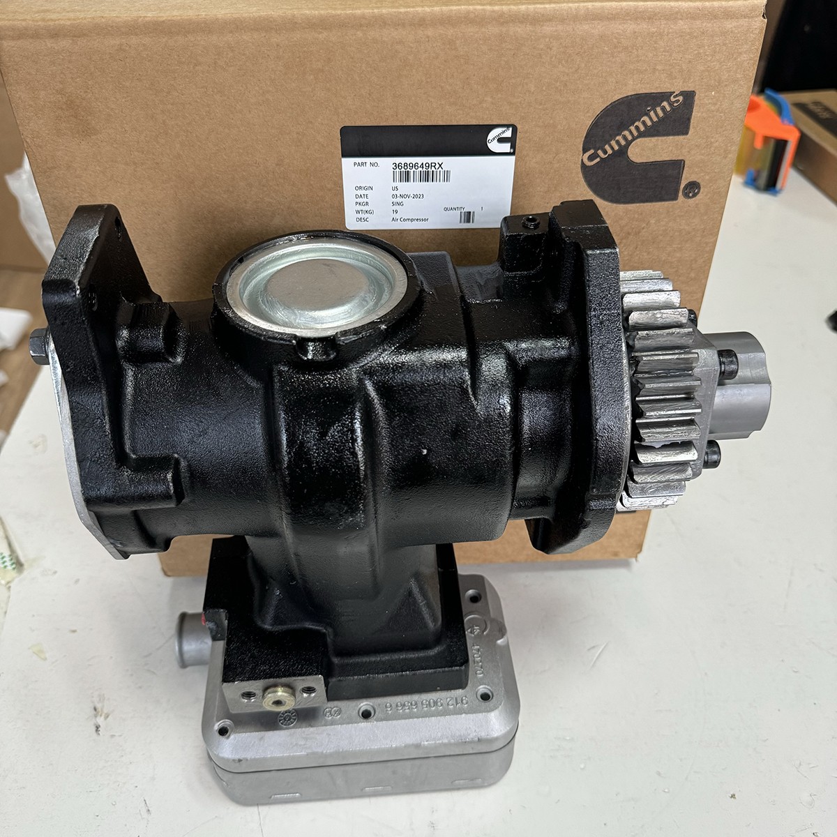 Air Brake Compressor 3689649 for Cummins ISX15/QSX15 Engine 3689649RX 3689649NX