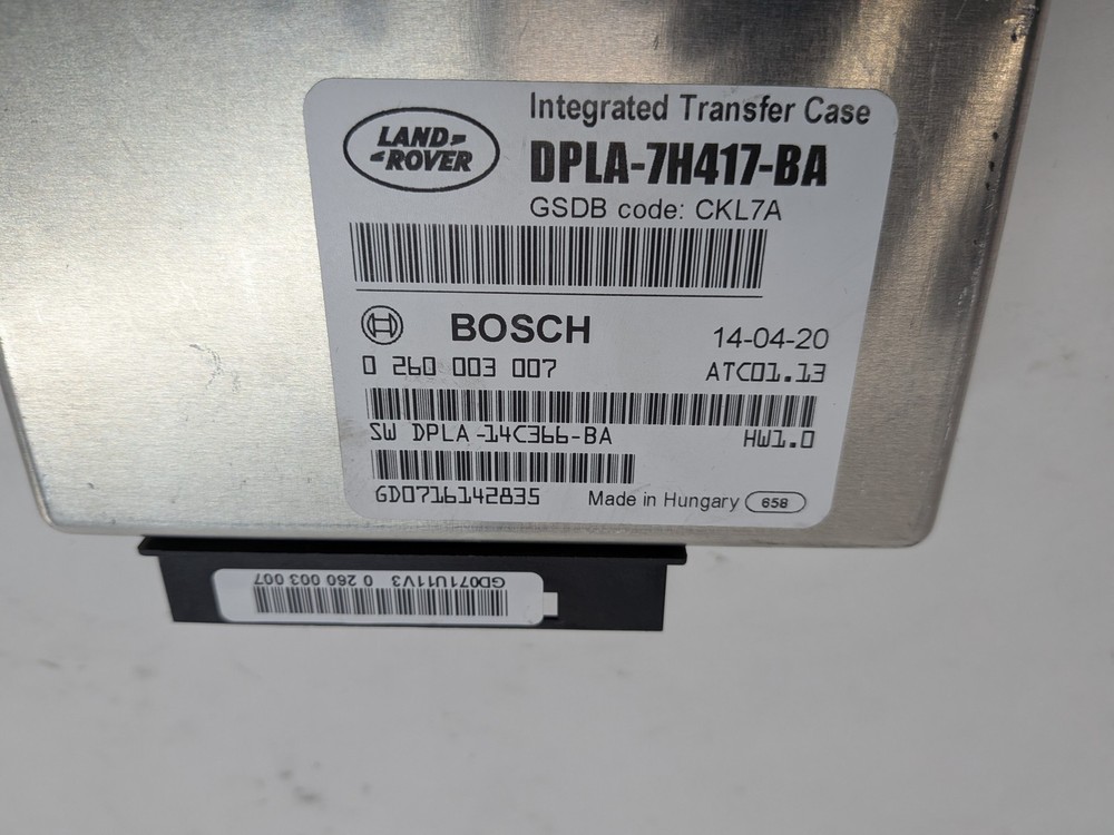 2014 RANGE ROVER (L405) TRANSFER CASE CONTROL MODULE
